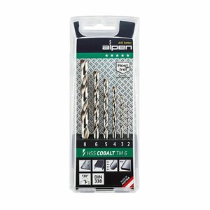 סט 6 מקדחי קובלט HSS COBALT TM6 מידות 2-8 מ"מ מקט 100606100 Alpen