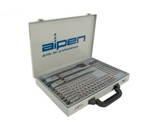 סט 16 מקדחים ואיזמלים לפטישון SDS-Plus Force X במזוודה מקט 500216100 Alpen