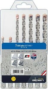 סט 7 מקדחים לפטישון SDS-Plus F4 MB7 מקט 807000071 Alpen