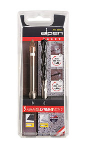 זוג מקדחים לקידוח בקרמיקה Keramo Extreme ATM2 מידה 8 מ"מ מקט 300082100 Alpen
