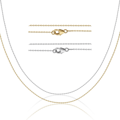 שרשרת ותליון יהלום חצי קארט מזהב 14K
