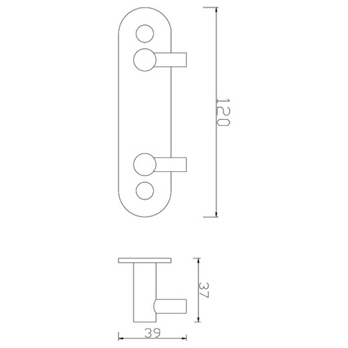 קולב כפול למגבת CDF11102 campo