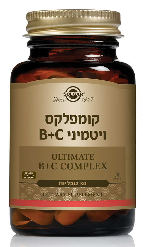 קומפלקס ויטמיני Bּ+C ,  סולגאר,  30 טבליות 
