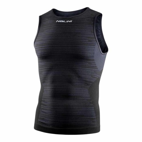 גופייה טרמית NALINI SEAMLESS TANK שחורה מחממת ומנדפת