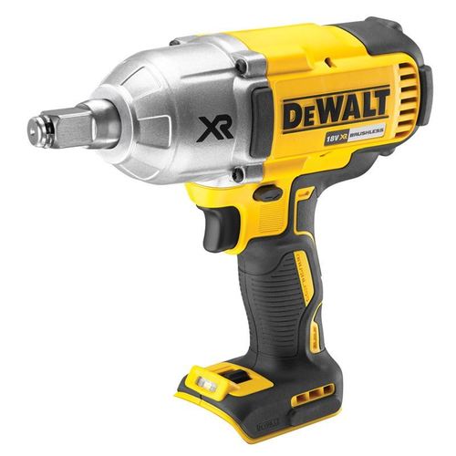 מפתח רטיטה נטען DEWALT DCF899HN 18V XR גוף בלבד - גוף צהוב שחור עם כיכר 1/2 אינץ' וטבעת החזקה Hog Ring לפתיחת אומים חלודים