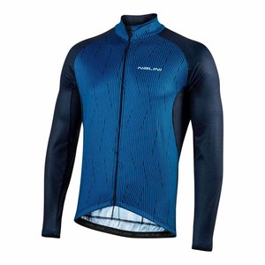 חולצה לרכיבת אופניים לגברים BOW CLASSICA JERSEY כחול-כחול כהה