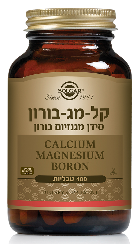 קל-מג-בורון | סידן מגנזיום בורון 100 טבליות סולגאר