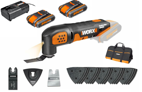 מולטיטול / סוני קרפטר 20V + שתי סוללות 2.0AH + אביזרים