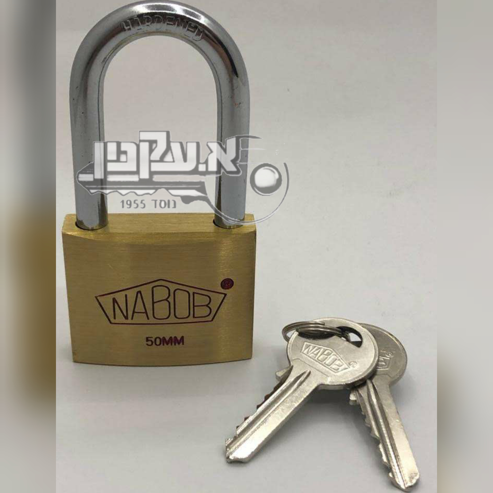 מנעול תליה פליז 50 מ"מ אנקול בינוני, אחיד נבוב