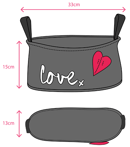 ארגונית CityBucket מעוצבת לעגלה או טיולון - פפיון מבית