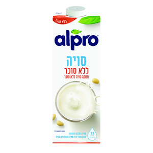 אלפרו משקה סויה ללא סוכר