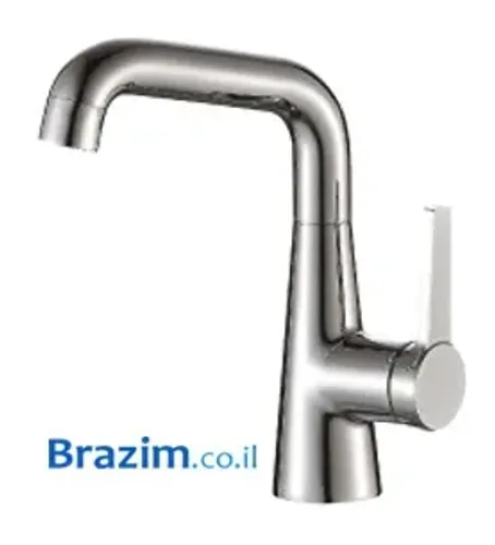 ברז רחצה נמוך דגם MY-DE5301 מבית מיובי בסגנון מותאם למעצבים ובגימור ניקל.