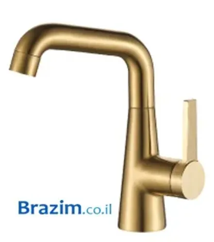 ברז רחצה נמוך מבית מיובי MYUBI דגם MY-DE5301G בגימור זהב מט.