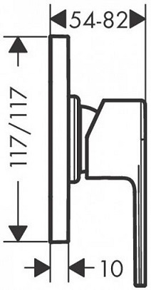 HANSGROHE אינטרפוץ 3 דרך שחור מט דגם 71658670