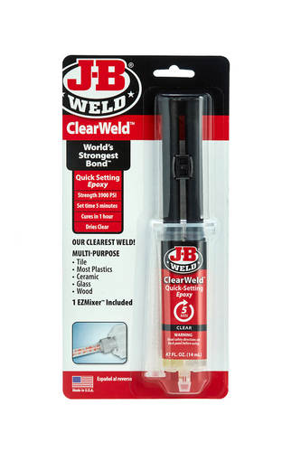 דבק אפוקסי דו רכיבי שקוף ומהיר ClearWeld JB 