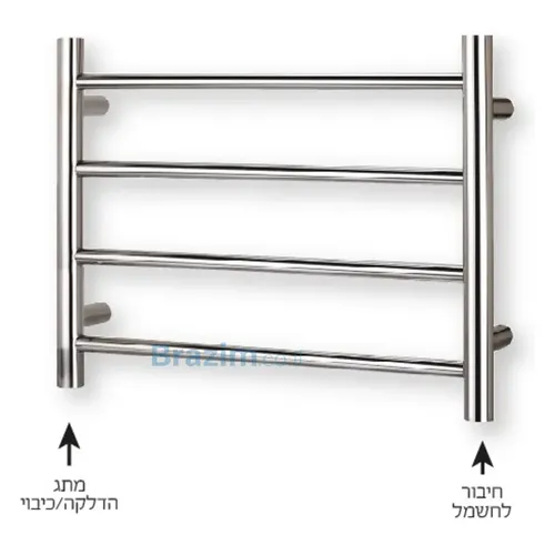 מחמם מגבות חשמלי H4 - מידות: 40*52 סמ מבית מיובי, בקטגוריית מחממי מגבות גוף חימום.