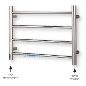 מחמם מגבות חשמלי H4 - מידות: 40*52 סמ