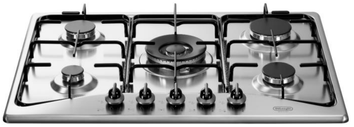 כיריים גז 5 להבות NDG81X Delonghi נירוסטה