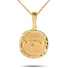 שרשרת ותליון "MOM" מזהב 14K