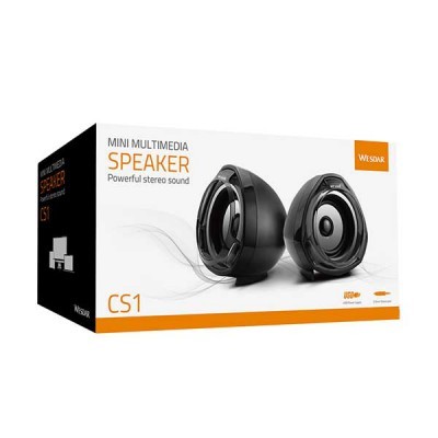 רמקולים למחשב USB 2X5W שחור