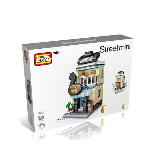משחק הרכבה ובניה איכותי עם 353 מיני אבני בנייה - חנות מוסיקה ואומנות 