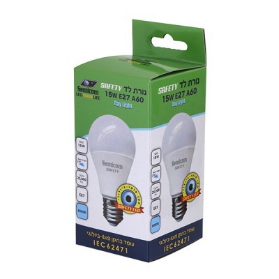 נורת לד DL 15W E27 A60 SAFETY