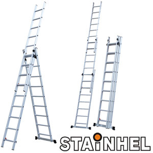 סולם אלומיניום (ג) דגם: STAINHEL 3X11 ST-0341