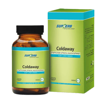 Coldaway | קןמפלקס אכינצאה, פרופוליס, סמבוק וליקוריץ,  60 כמוסות