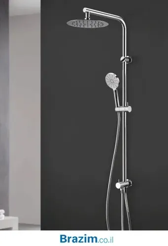 מוט פינוק ארנה C4501 מבית מיובי עם ראש רחצה עגול נירוסטה קוטר 20 ס