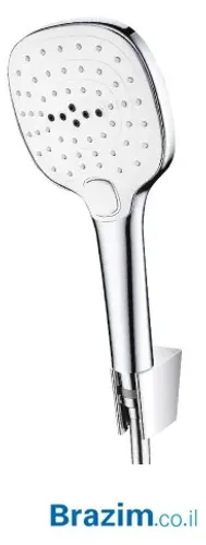 מזלף+צינור+תופסן דגם 10009CP8-3F מבית מיובי בצבע לבן.