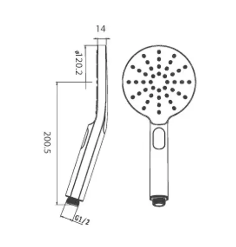 מערכת רחצה נוגה שחור NOGA 10007FR-BM עם גימור שחור של מיובי.