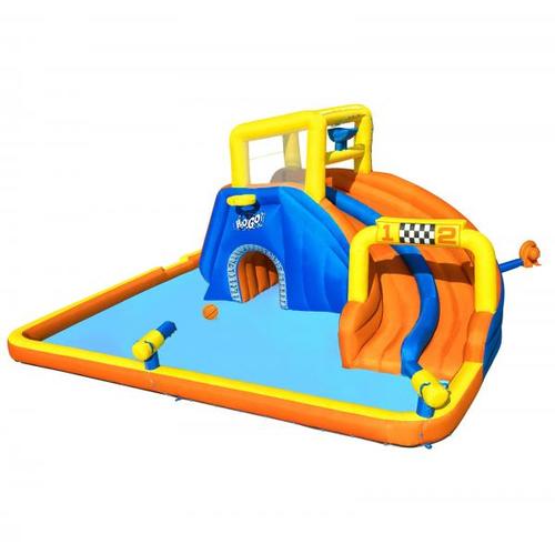פארק מתנפח לילדים ענק מסלול מרוצים+כדורסל    BESTWAY 53377 