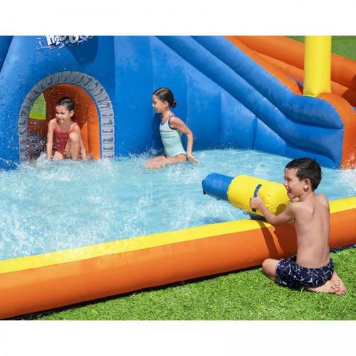 פארק מתנפח לילדים ענק מסלול מרוצים+כדורסל    BESTWAY 53377 