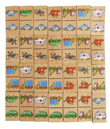 דומינו כלי תחבורה קלאסי 28 חלקים