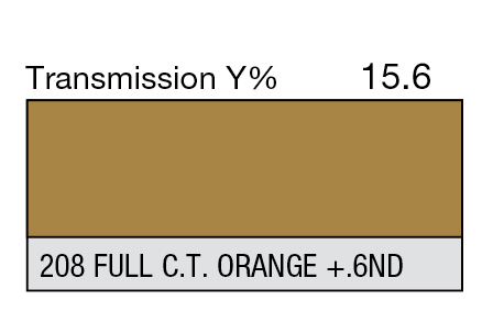 LEE Filters גליל פילטר 208 Full C.T. orange + .6ND
