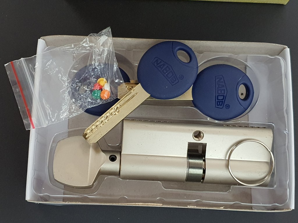 מנעול צילינדר מחורץ כפתור לשון 66 מ"מ, 7 PIN נבוב אחיד