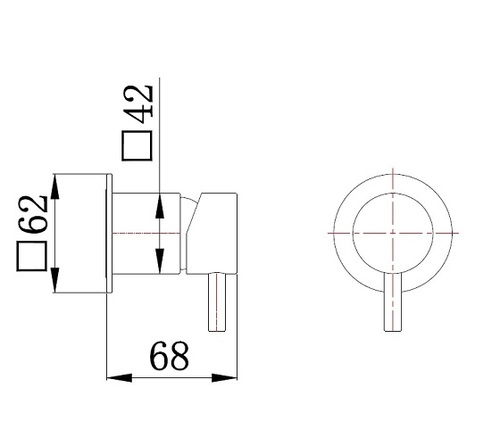 אינטרפוץ 3 דרך לבן מט דגם 1203MW