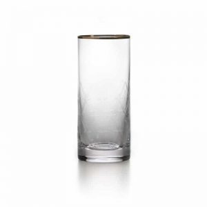 6 כוס מים גבוה 300ml יהלום פס זהב