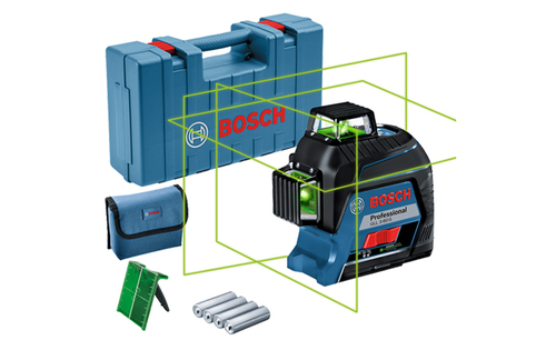 פלס לייזר צלב ירוק GCL 2-15G כולל תושבת מגנטית BOSCH