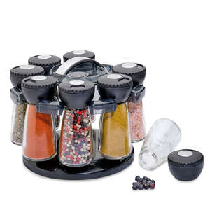 מעמד תבלינים מסתובב שחור revolving spice rack