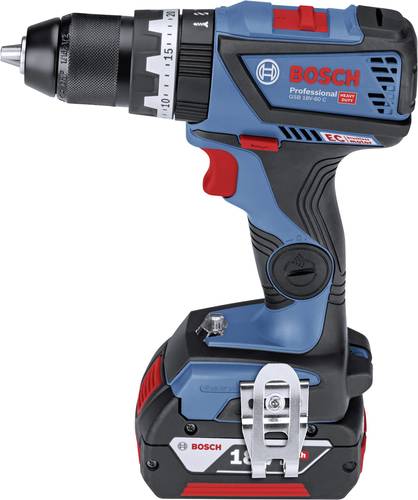 מברגה/מקדחה רוטטת BOSCH GSB 18V-60 C סוללות 4AH במזוודת L-BOXX