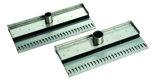 אביזר יניקת מים מתחת לריצוף דרך הפאנל Edge groove nozzle RF50 stainless steel for 50MM