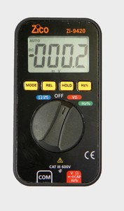 מודד כיס מקצועי, מתח AD/DC, התנגדות + זמזם 9420 ZICO