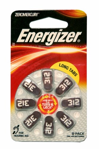 סוללות Energizer 312AIR למכשיר שמיעה - מארז 8 סוללות