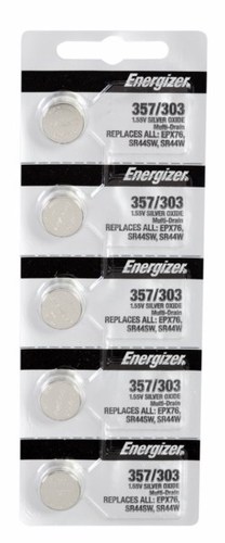 סוללת כפתור 357/303 באריזת 5 סוללות Energizer