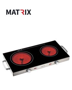 כירה חשמלית קרמית כפולה דגם בולוניה MX-HPC6202-SS