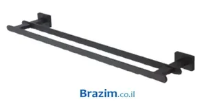 מוט מגבות כפול 60 שחור 20724D-MB
