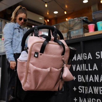 תיק עגלה זואי ורוד מיננה - תיקים לעגלה