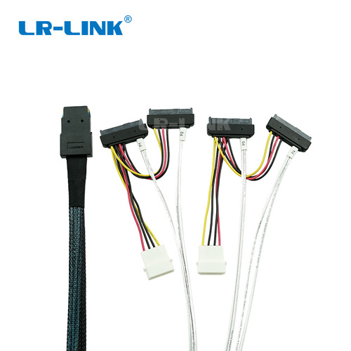 SFF-8087/8482x4-1M SFF-8087 to SFF-8482 x 4 Fanout SAS Cable 1M ...