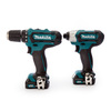 סט מברגה/מקדחה+אמפקט CLX228SX2 12V Makita 
